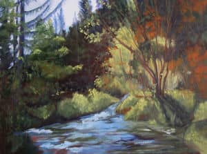 Oil painting by Ellen Lorne — Spring Thaw