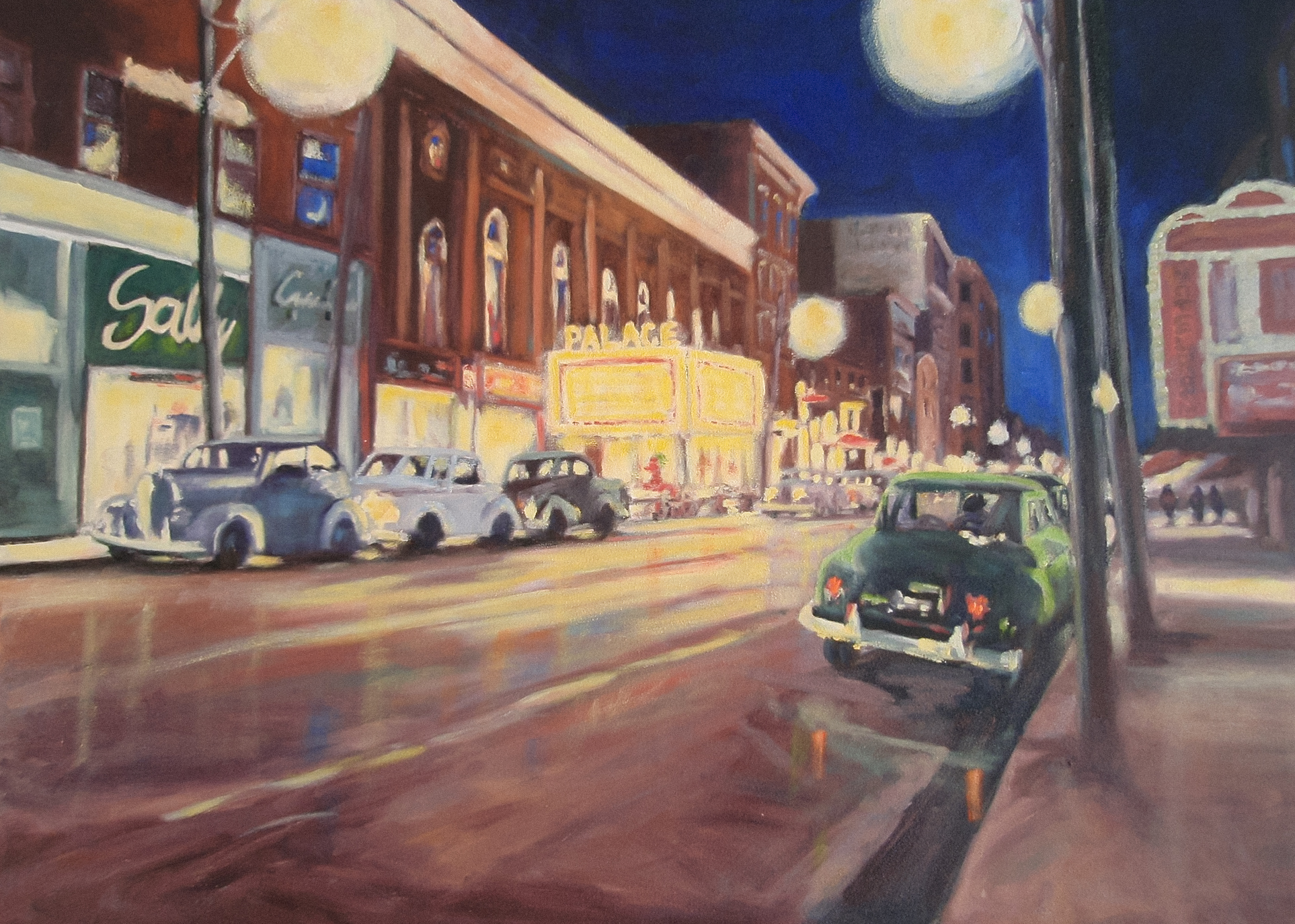 Oil painting by Ellen Lorne — Calgary 1940s